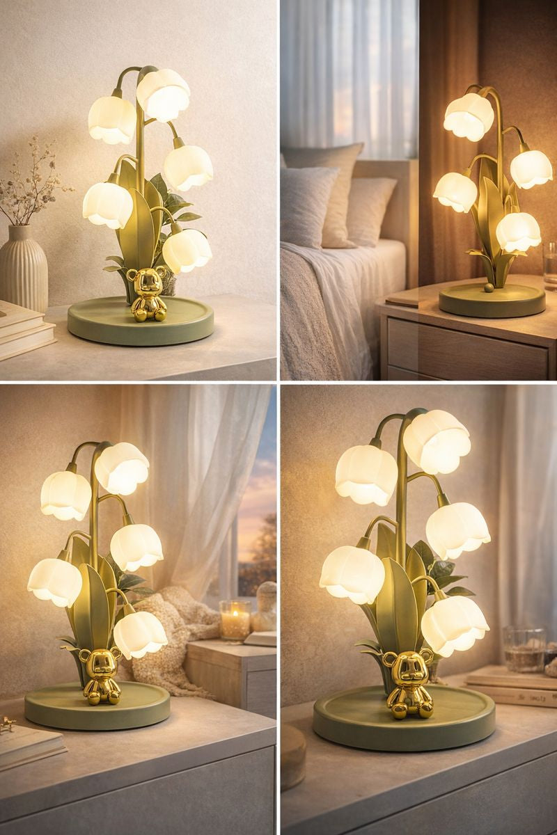 Çiçekli Vintage Lamba