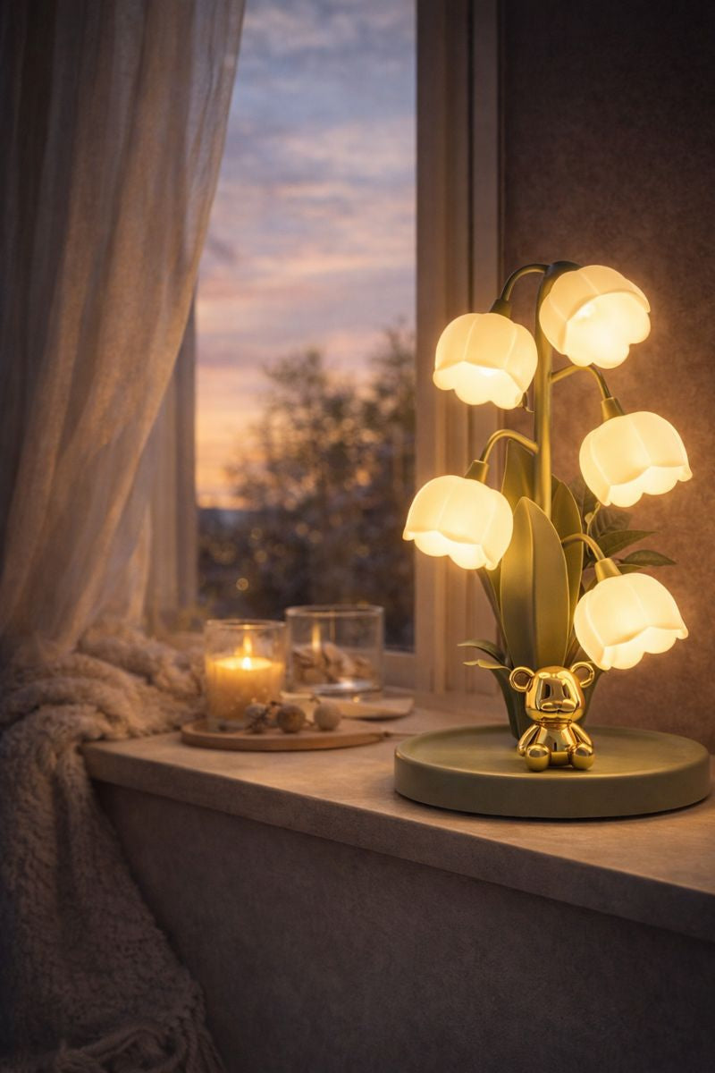 Çiçekli Vintage Lamba