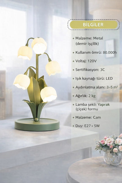 Çiçekli Vintage Lamba